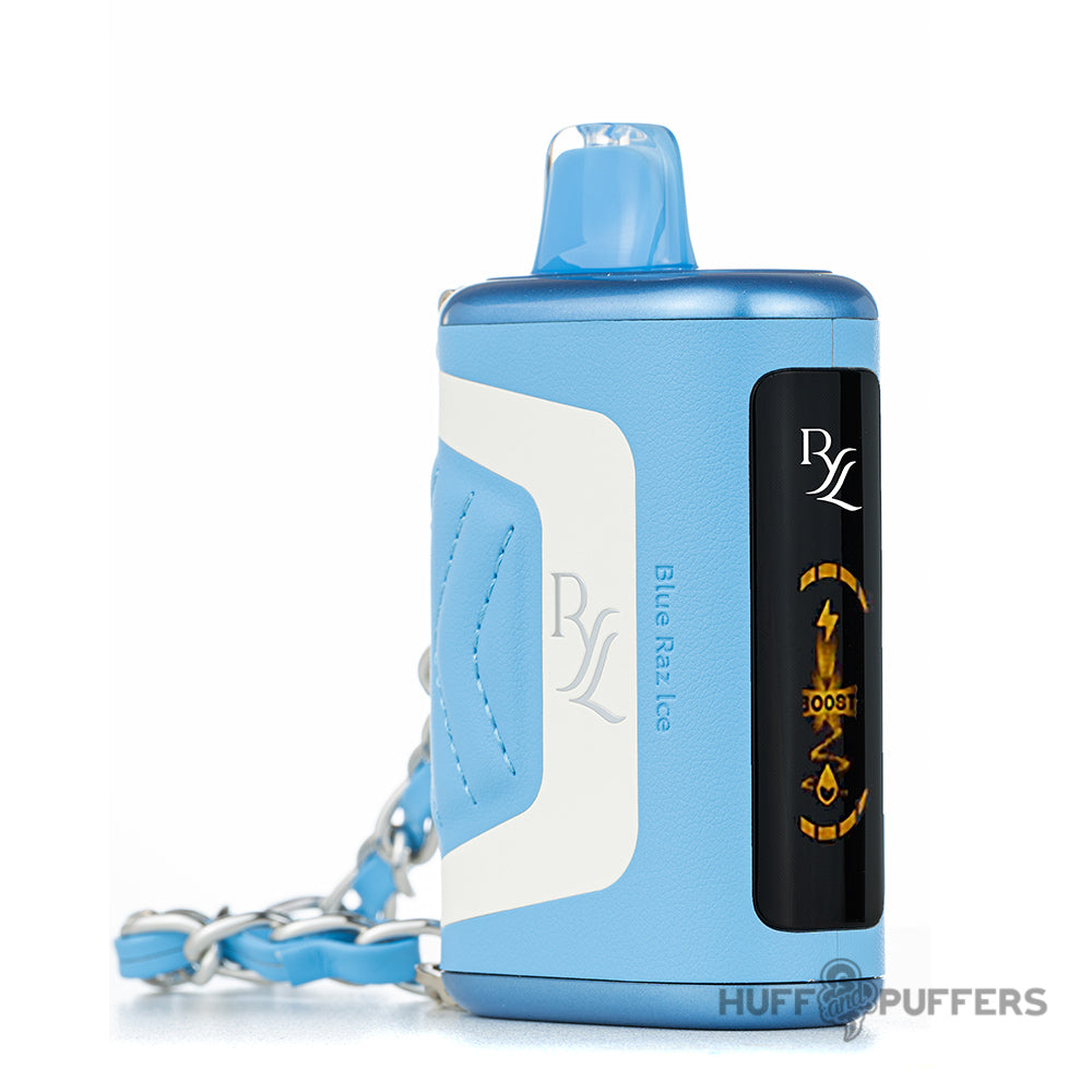 ryl classic disposable vape by raz vape blue raz ice with chain