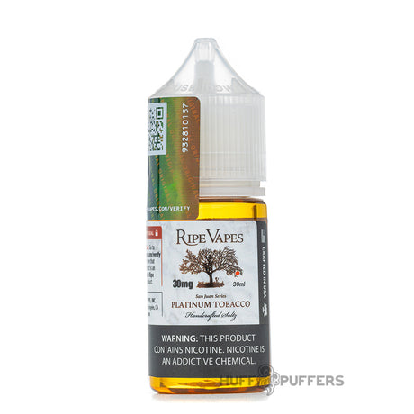 ripe vapes salt nicotine platinum tobacco san juan series 30ml