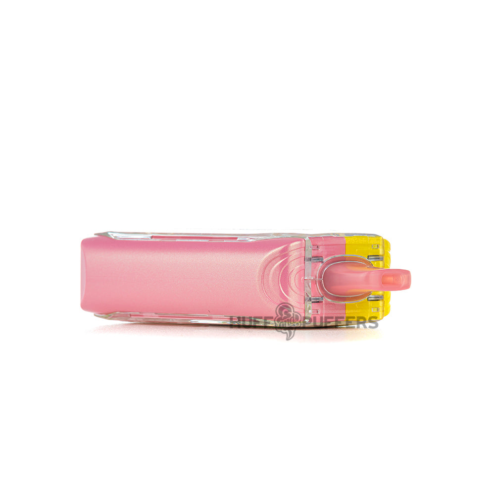 adjust myflavor disposable vape strawberry banana laying down top view