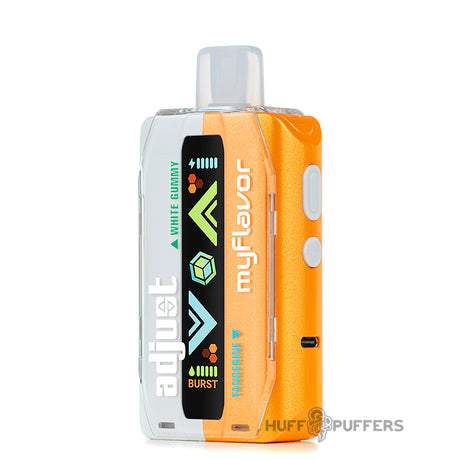 adjust myflavor disposable vape tangerine white gummy