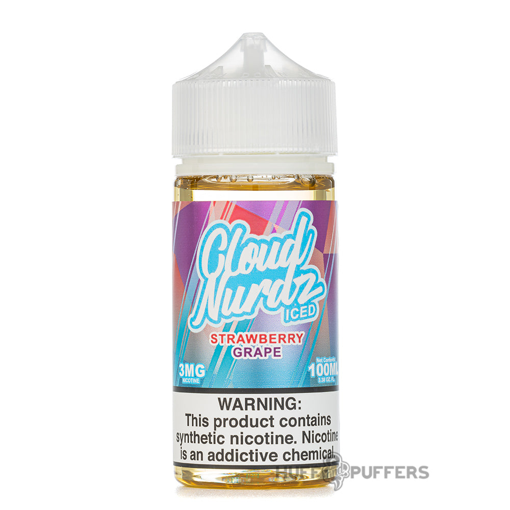 cloud nurdz iced strawberry grape e-juice 100ml