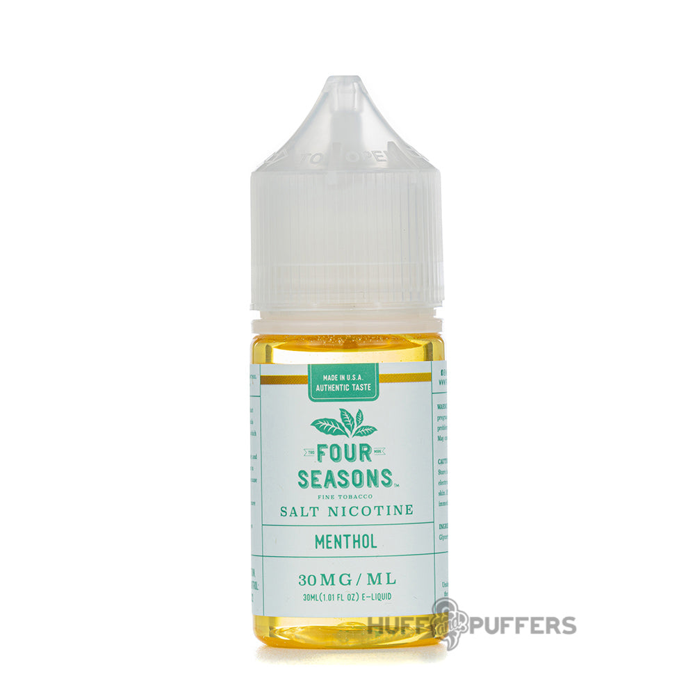 four seasons salt menthol 30ml e-juice bottle