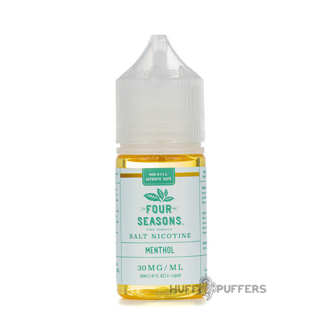 four seasons salt menthol 30ml e-juice bottle