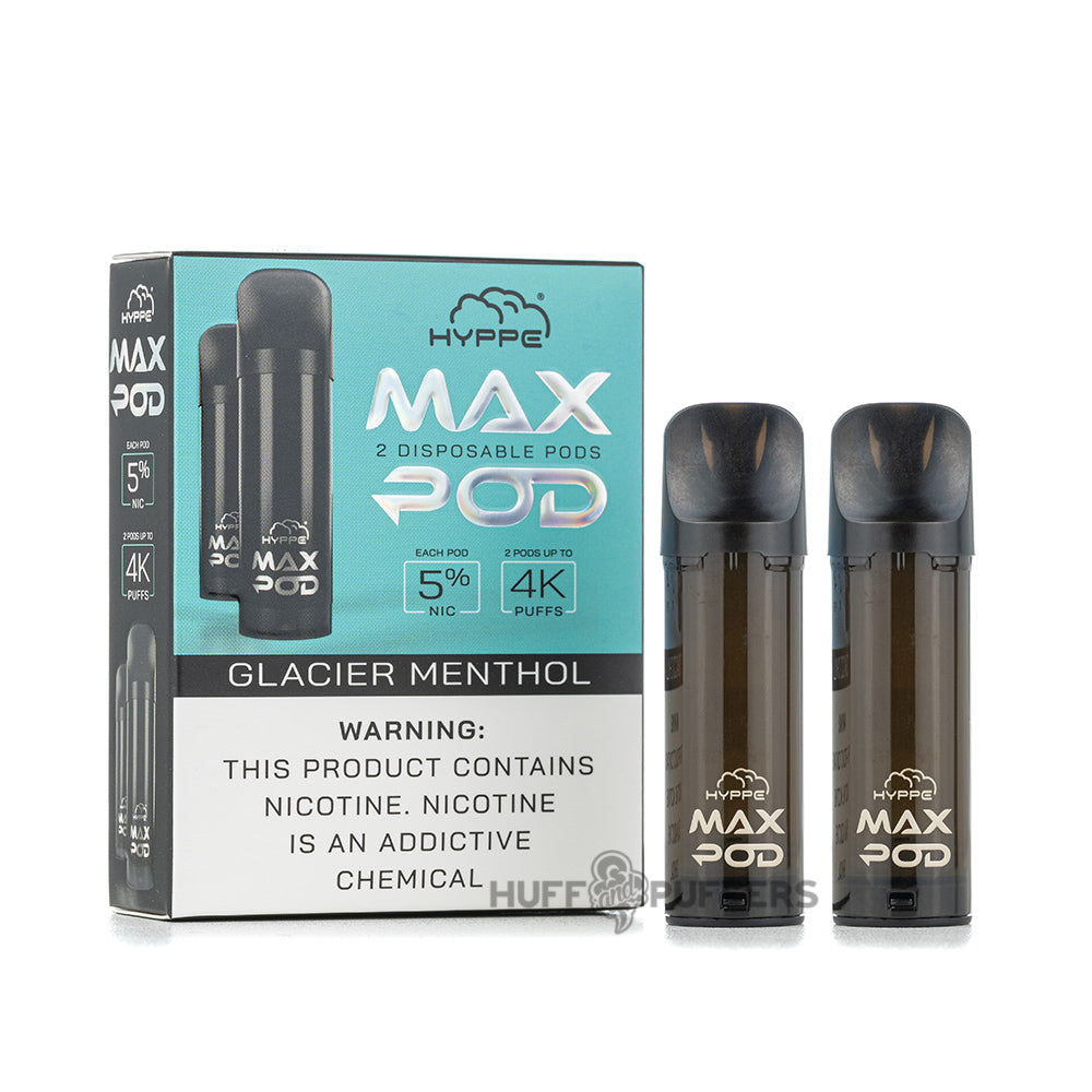 hyppe max disposable pods glacier menthol