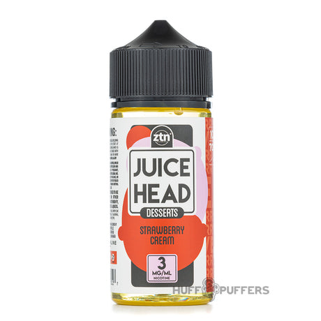 juice head desserts strawberry cream 100ml e-juice bottle