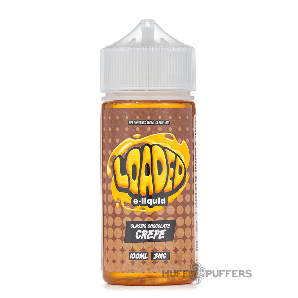 loaded classic chocolate crepe 100ml e-juice bottle