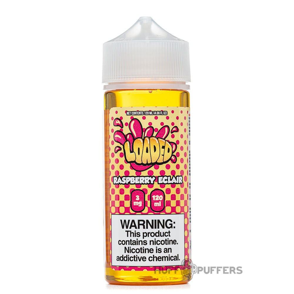 loaded raspberry eclair 120ml e-juice bottle