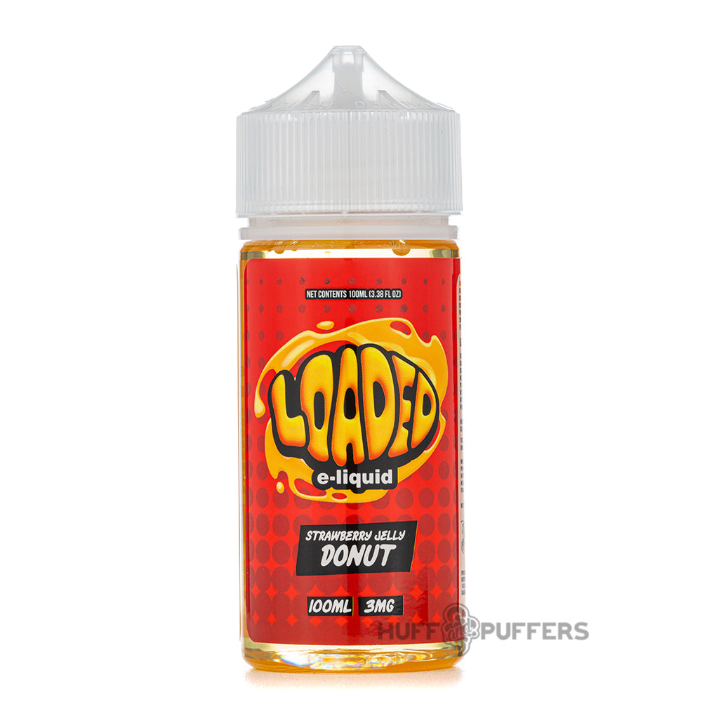 loaded e liquids strawberry jelly donut 100ml e-juice bottle