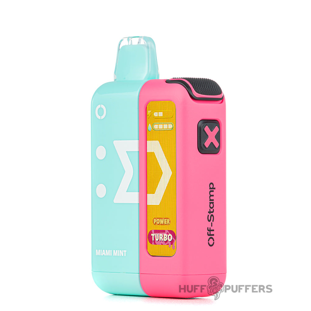 off stamp x cube disposable vape kit miami mint side view