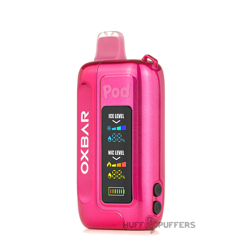 oxbar ice-nic control disposable vape pink strawberry burst