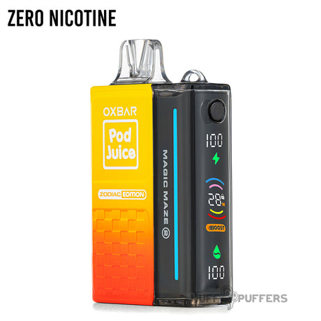 oxbar magic maze 2.0 zero nicotine disposable vape fruit pebz