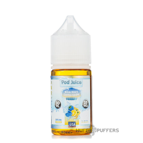 pod juice blue razz lemonade freeze 30ml salt nicotine e-juice bottle