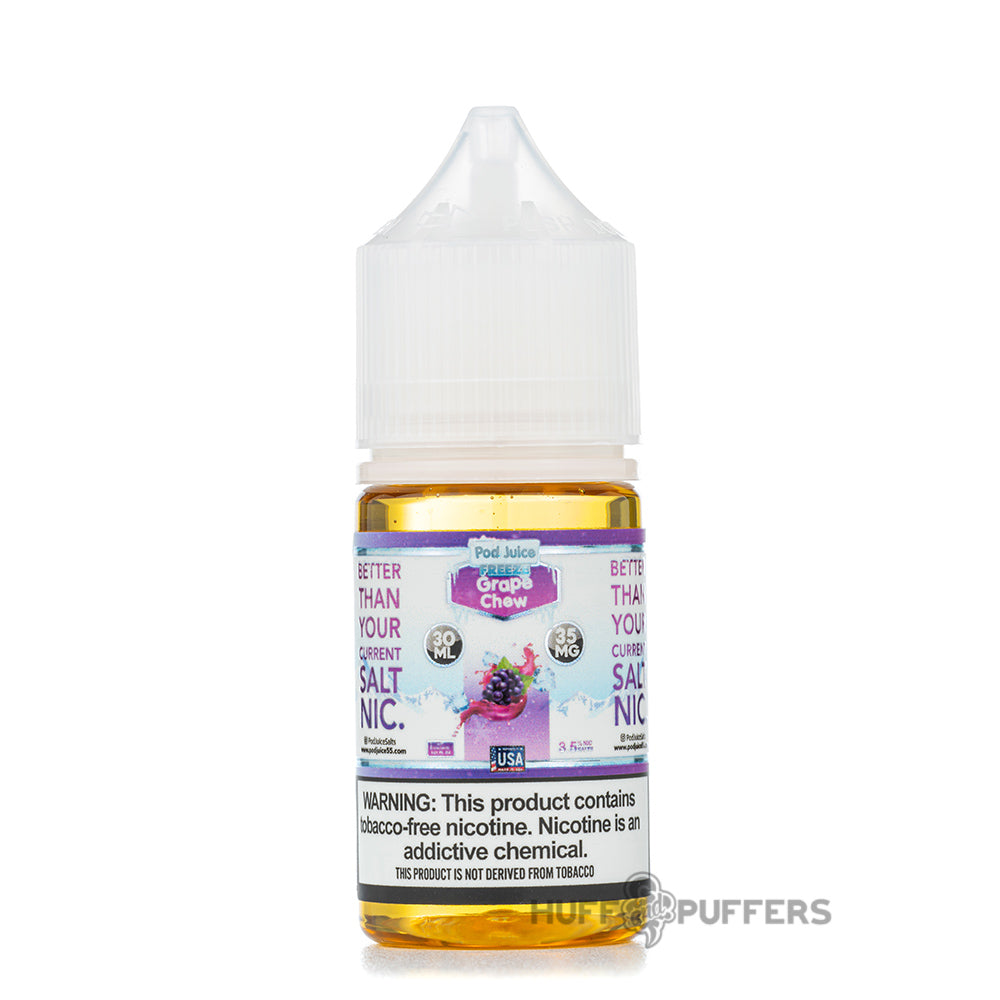 pod juice grape chew freeze 30ml salt nicotine e-juice bottle