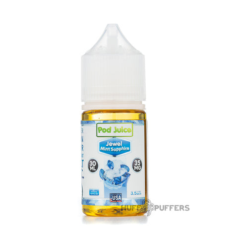 pod juice jewel mint sapphire 30ml salt nicotine e-juice bottle