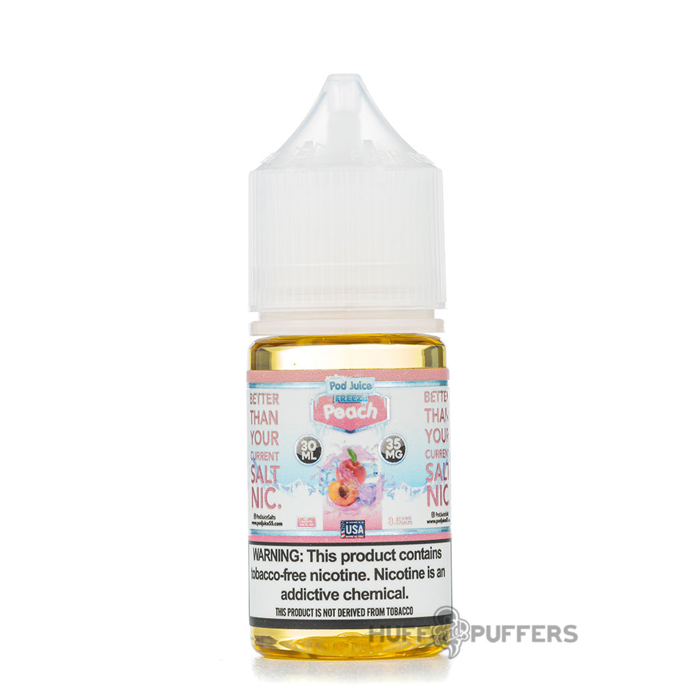 pod juice peach freeze 30ml salt nicotine e-juice bottle