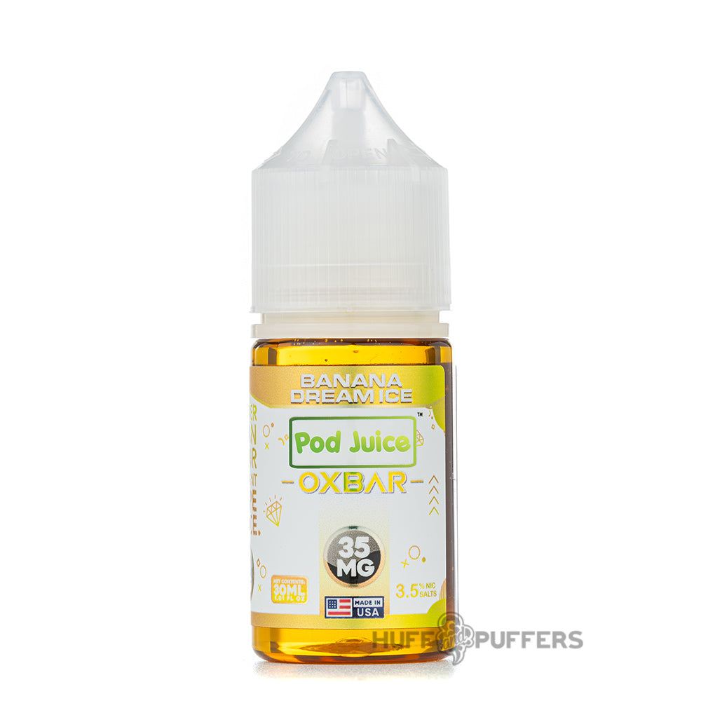 pod juice x oxbar banana dream ice salt nicotine e-juice 30ml