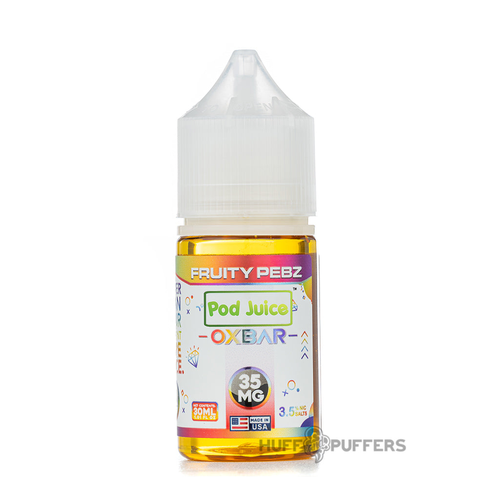 pod juice x oxbar fruity pebz salt nicotine e-juice 30ml