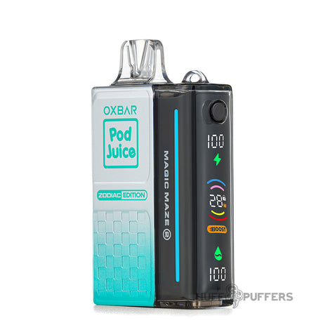 pod juice x oxbar magic maze 2.0 vape clear emerald