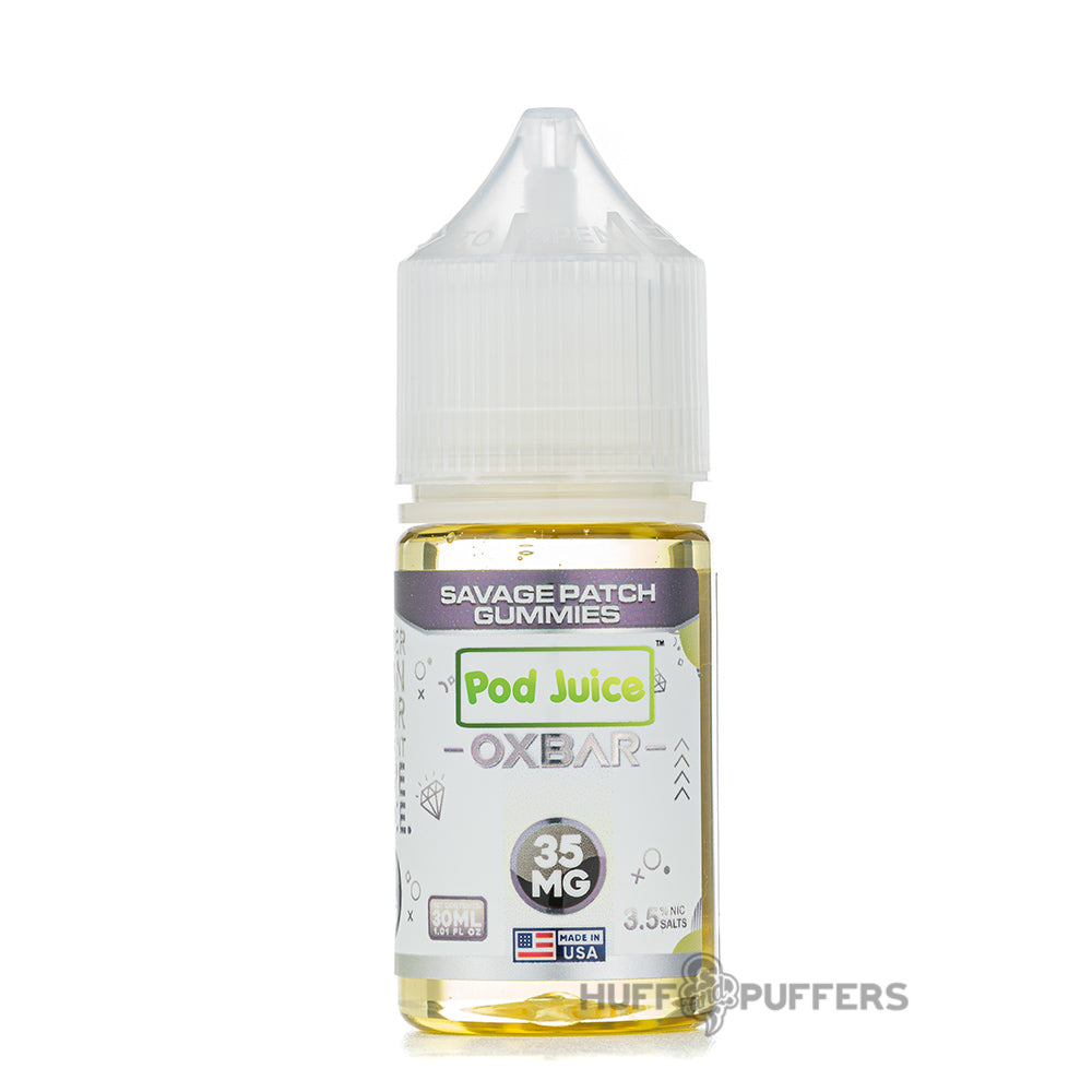 pod juice x oxbar savage patch gummies salt nicotine e-juice 30ml