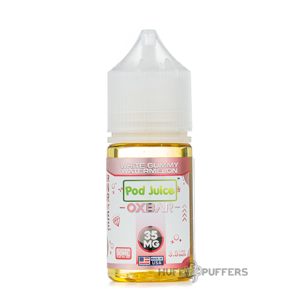 pod juice x oxbar white gummy watermelon salt nicotine e-juice 30ml