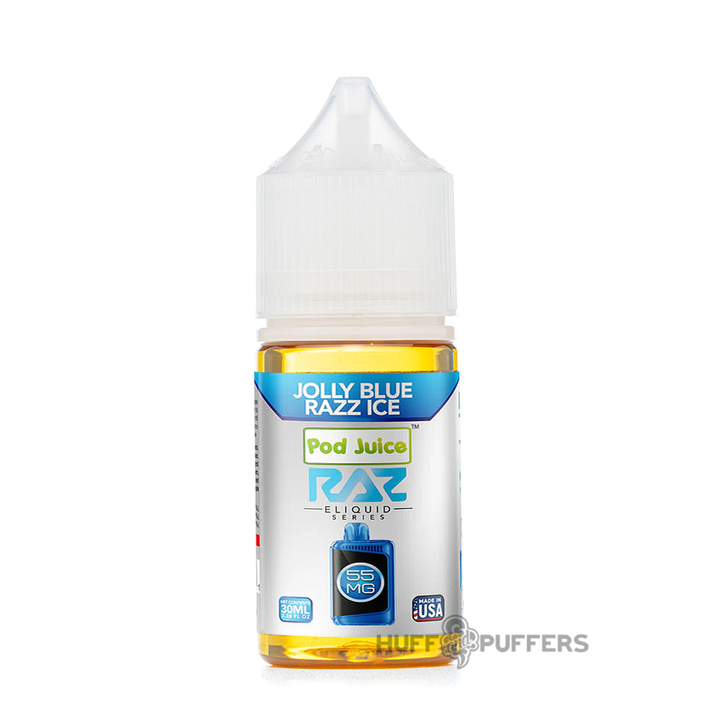 Jolly Blue Razz Ice Salt Nic E-Juice | Pod Juice x Raz – Huff 