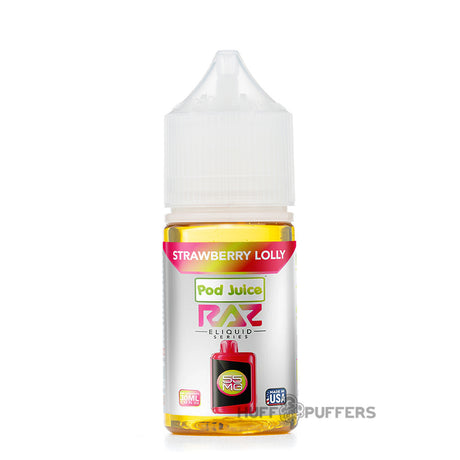 Pod Juice X Raz Salt Strawberry Lolly 30mL e-juice bottle