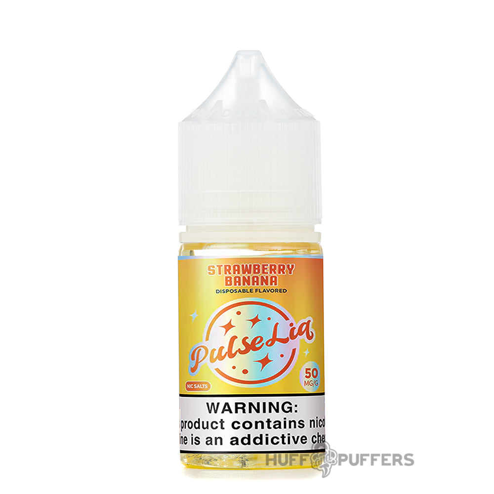 pulse liq salt strawberry banana 30ml e-juice bottle