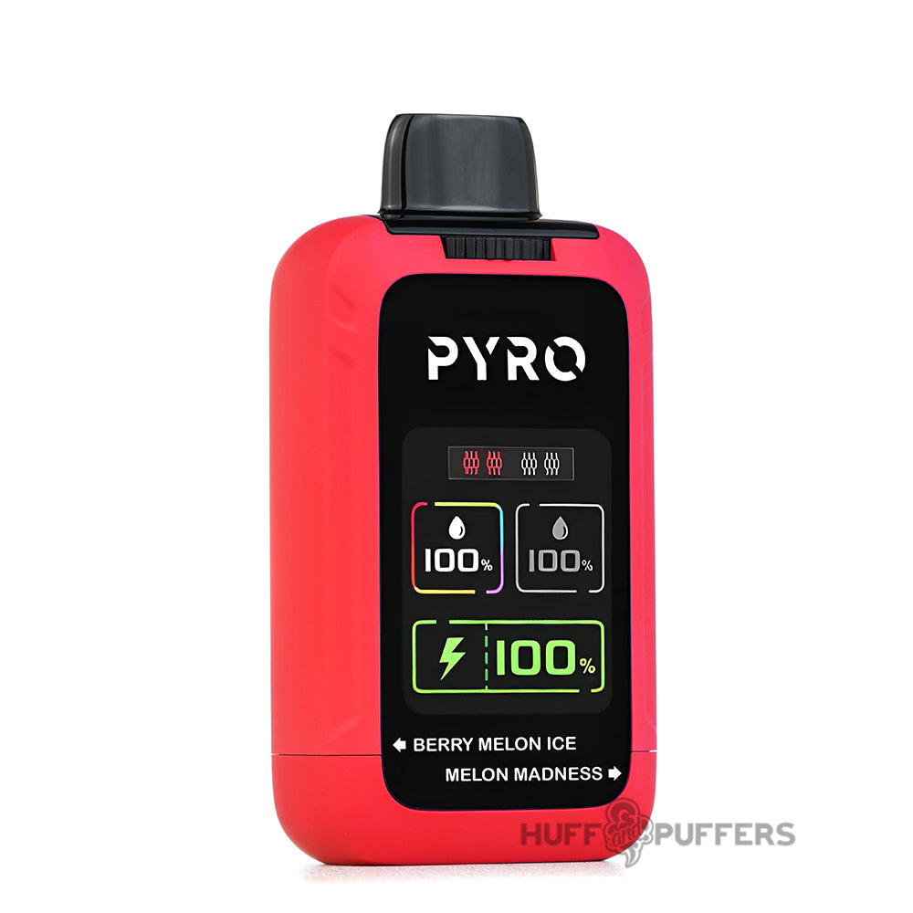 pyro duo 30k disposable vape berry melon ice + melon madness