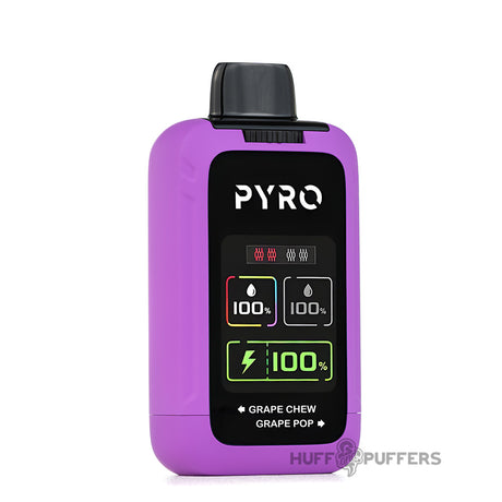 pyro duo 30k disposable vape grape chew grape pop