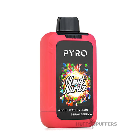 pyro duo cloud nurdz sour watermelon strawberry disposable vape