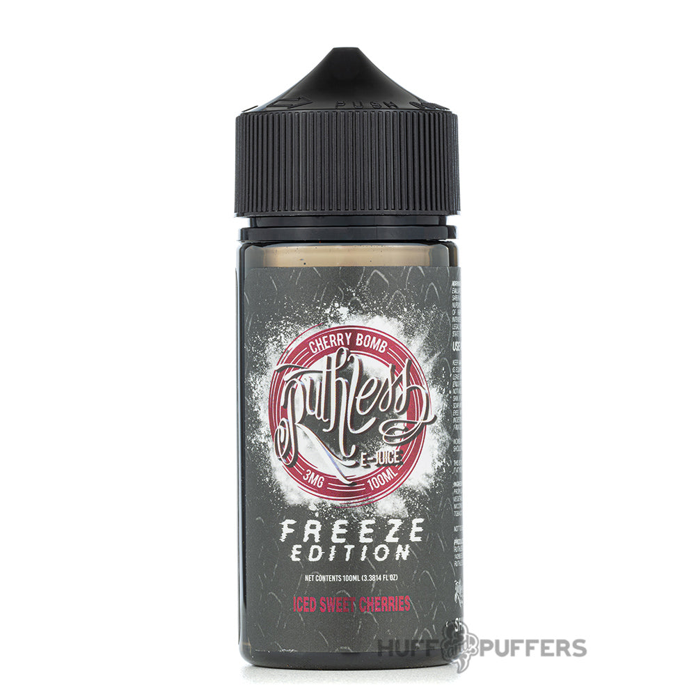 ruthless freeze edition cherry bomb 100ml e-juice bottle