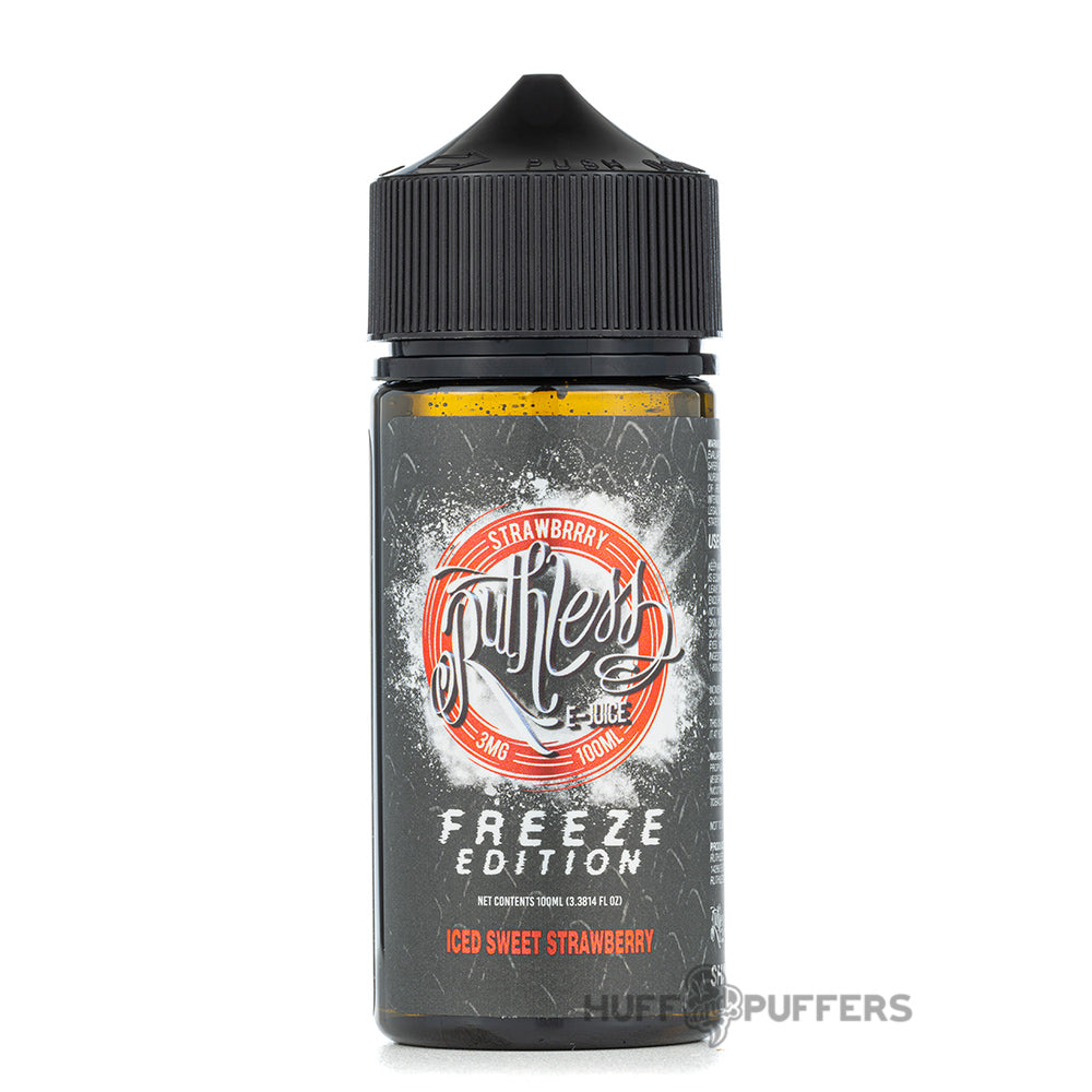 ruthless freeze edition strawberry 100ml e-juice bottle