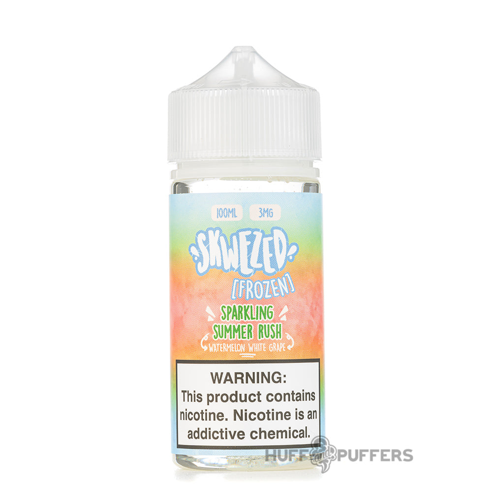 skwezed frozen watermelon white grape sparkling summer rush 100ml e-juice bottle