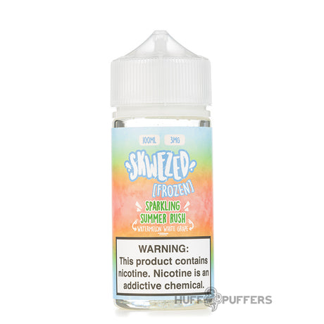 skwezed frozen watermelon white grape sparkling summer rush 100ml e-juice bottle