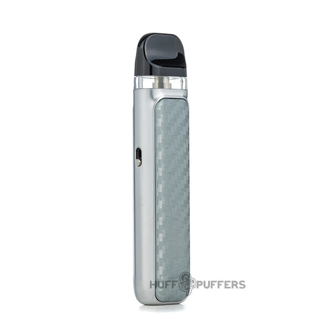 smok novo master pod system silver carbon fiber back view