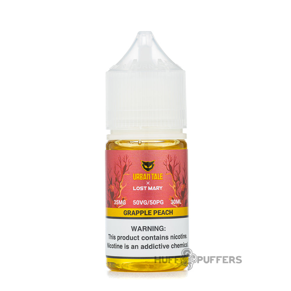 Urban Tale X Lost Mary Nic Salts Grapple Peach 30mL e-juice bottle