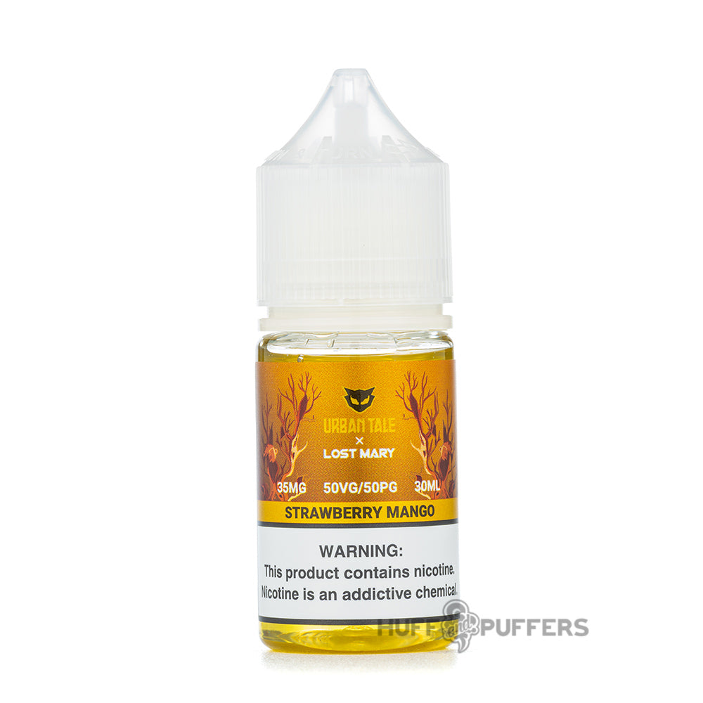 urban tale x lost mary nic salts strawberry mango 30ml e-juice bottle