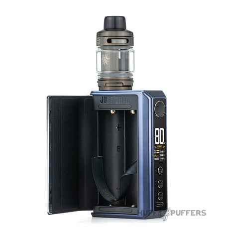 voopoo drag 5 kit gradient blue battery compartment view