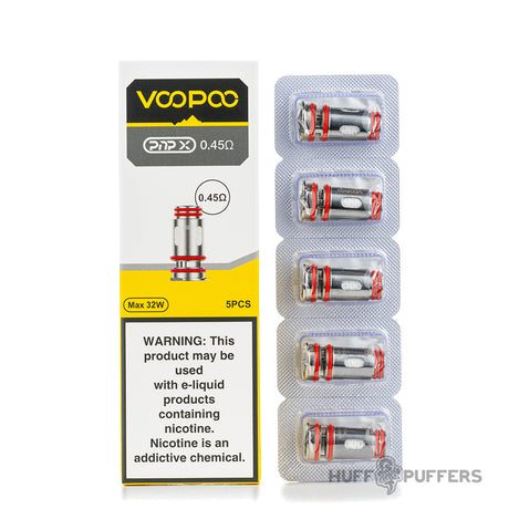 voopoo pnp x coils 0.45 ohm with packaging