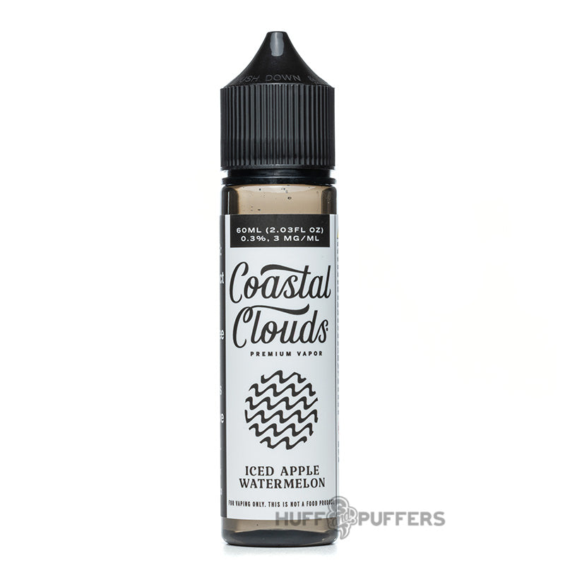 coastal clouds iced apple watermelon 60ml e-juice bottle