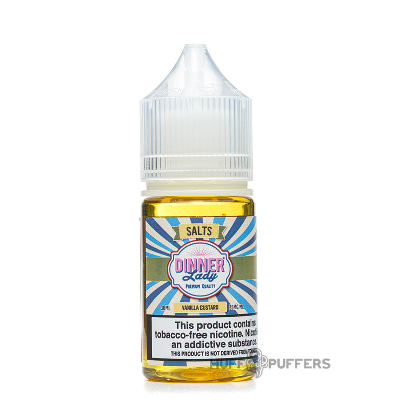 dinner lady salts vanilla custard 30ml e-juice bottle