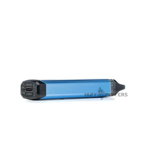 freemax galex pod system blue laying down bottom view