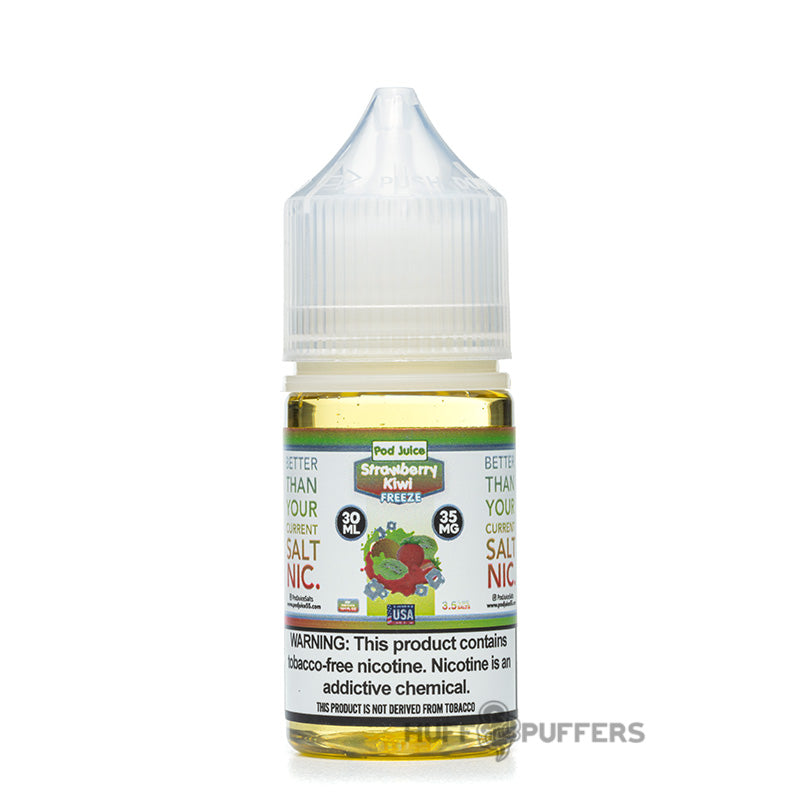 pod juice strawberry kiwi freeze 30ml salt nicotine e-juice bottle