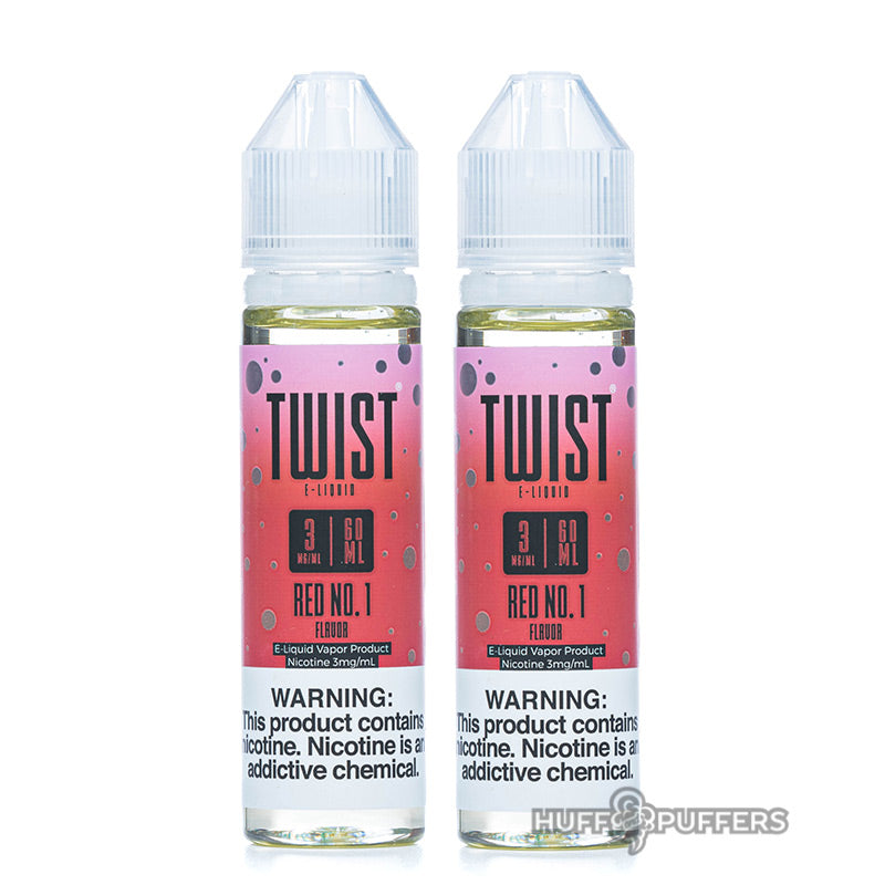 2 60ml bottles of red no.1 by twist e-liquids