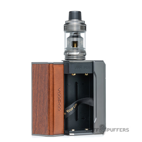 voopoo drag 4 kit gun metal + rosewood battery compartment